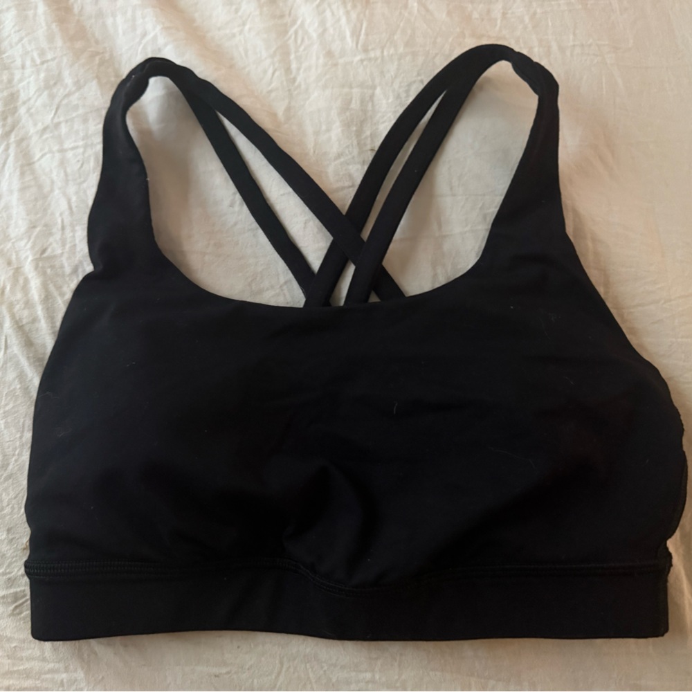 Lululemon Athletica Black Strappy Sports Bra